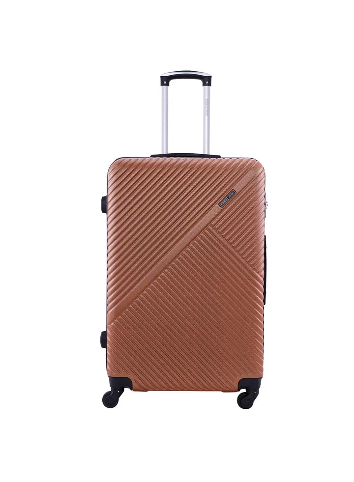 ABS Hardside Spinner Check In Medium Luggage Trolley 24 Inch Orange