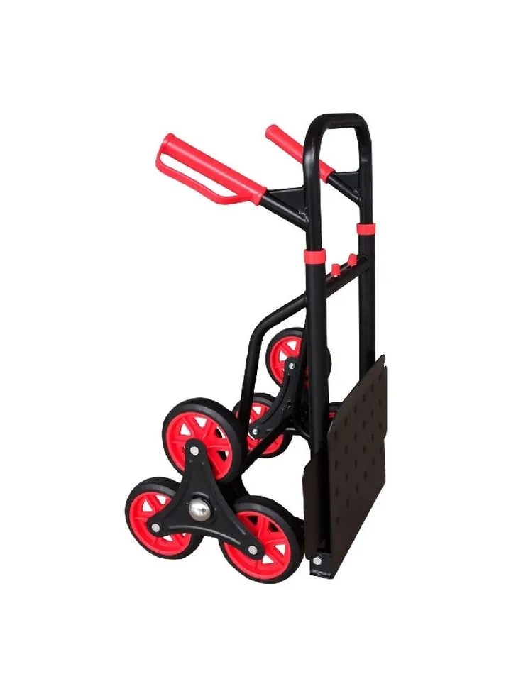 Heavy-Duty Foldable Hand Trolley Red and Black 150 kg