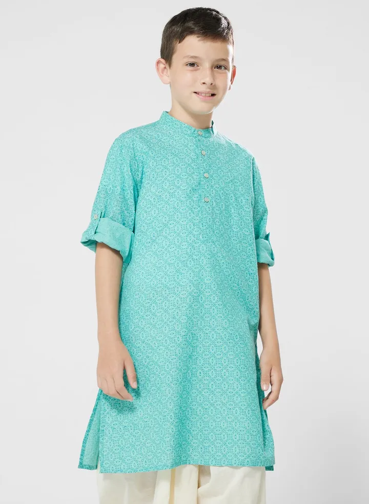 Kids Printed Long Kurta