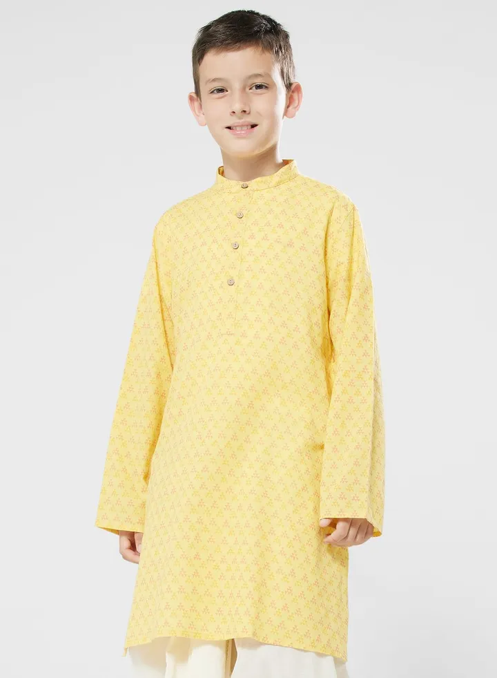 Kids Printed Long Kurta