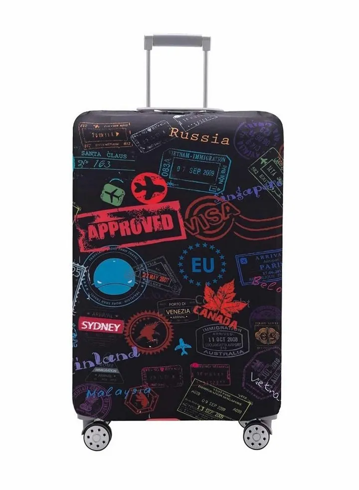 Luggage Cover Washable Suitcase Protector Anti-scratch Suitcase Cover Fits 22-24 Inch Luggage M