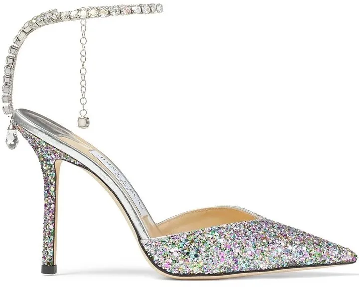 Saeda 100mm glitter pumps