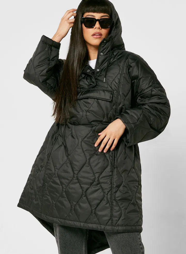 Knitted Hooded Coat