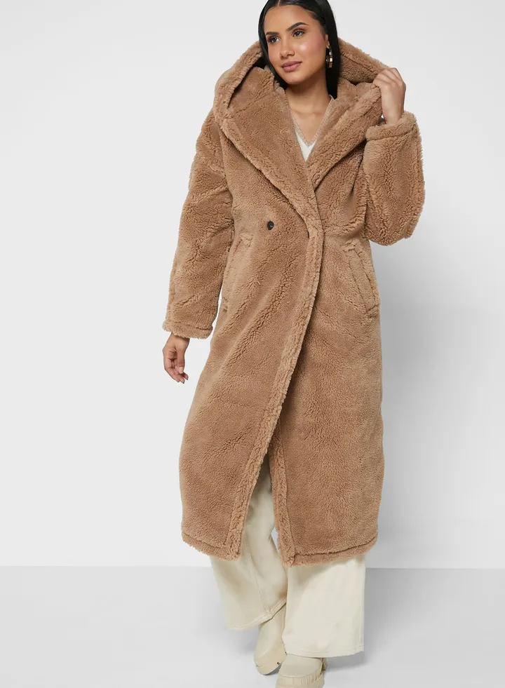 Pocket Detail Quilted Coat