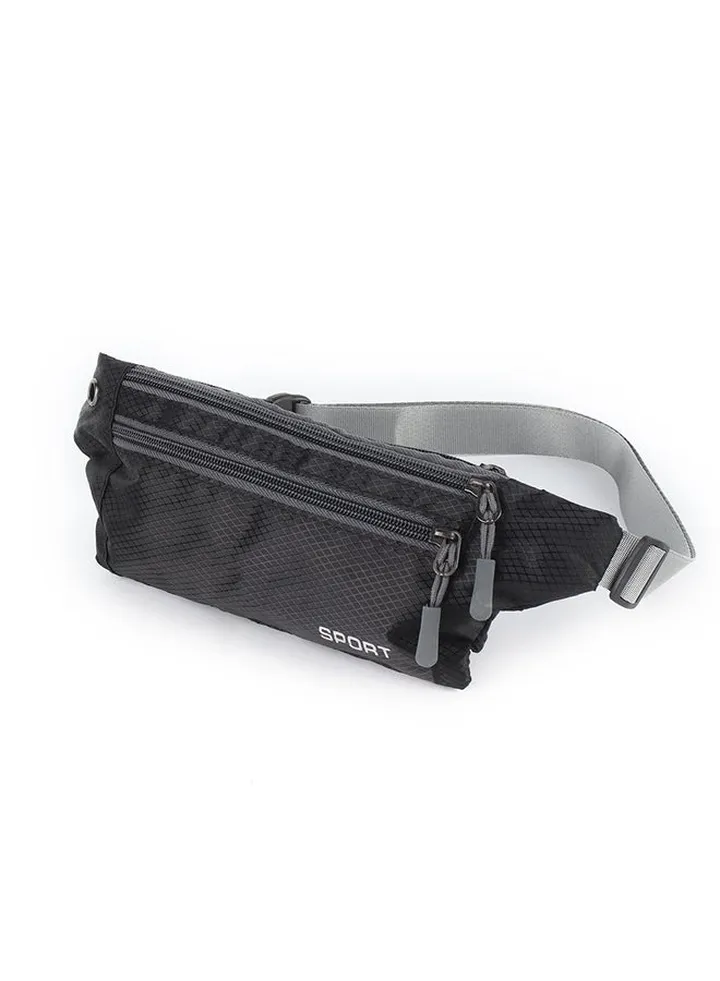 Waterproof Zipper Waistpack Bag Black