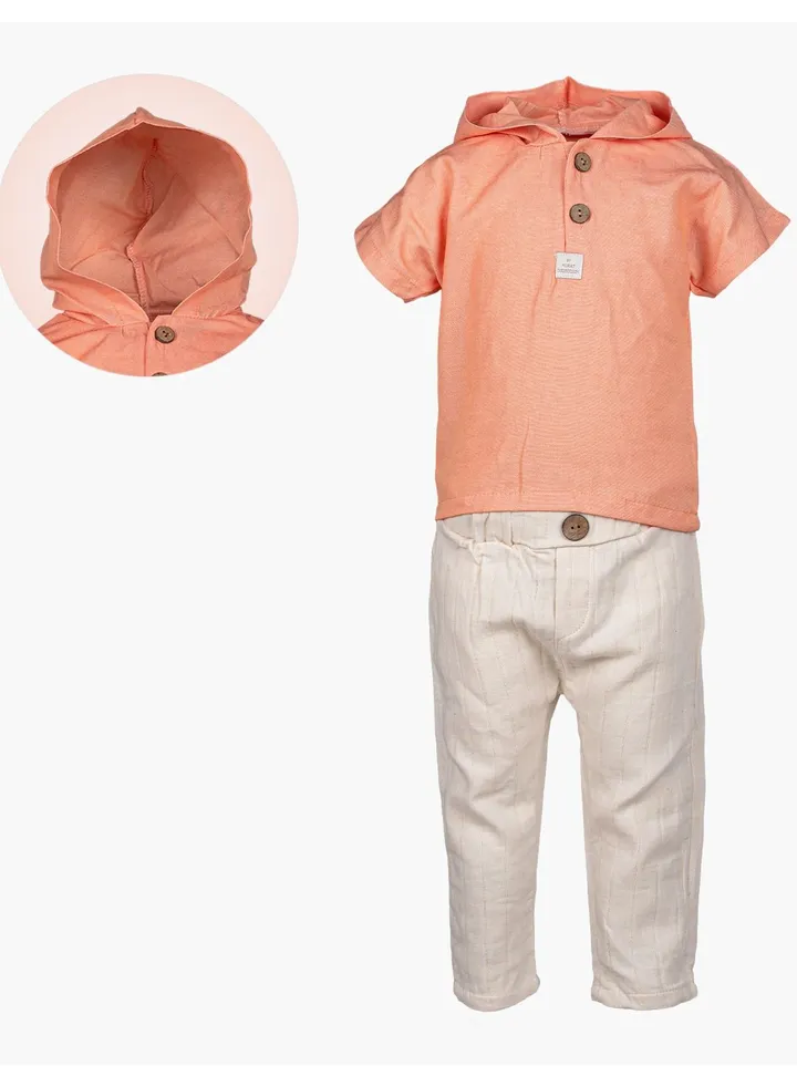 Comfortable Turkish Cotton Toddler Hoodie and Pant Set Ages 9M to 24M