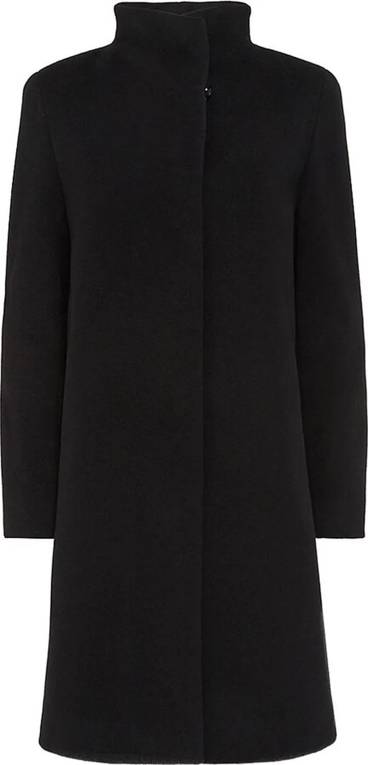 Wing-Collar Wool-Cashmere Coat