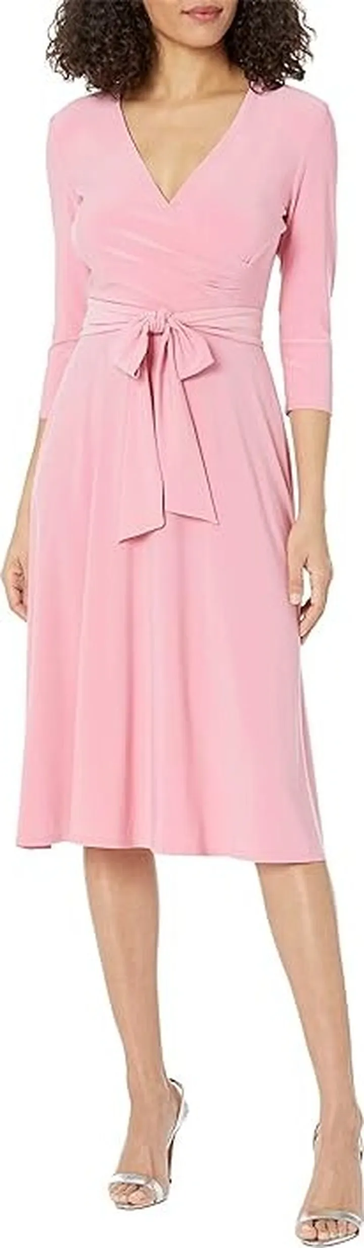 LAUREN Ralph Lauren Jersey-Matte Midi Dress (Poolside Rose) Women's Dress