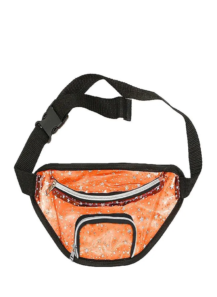 Sagit Women Fashion Transparent Jelly Five Pointed Star Waist Bag Pocket