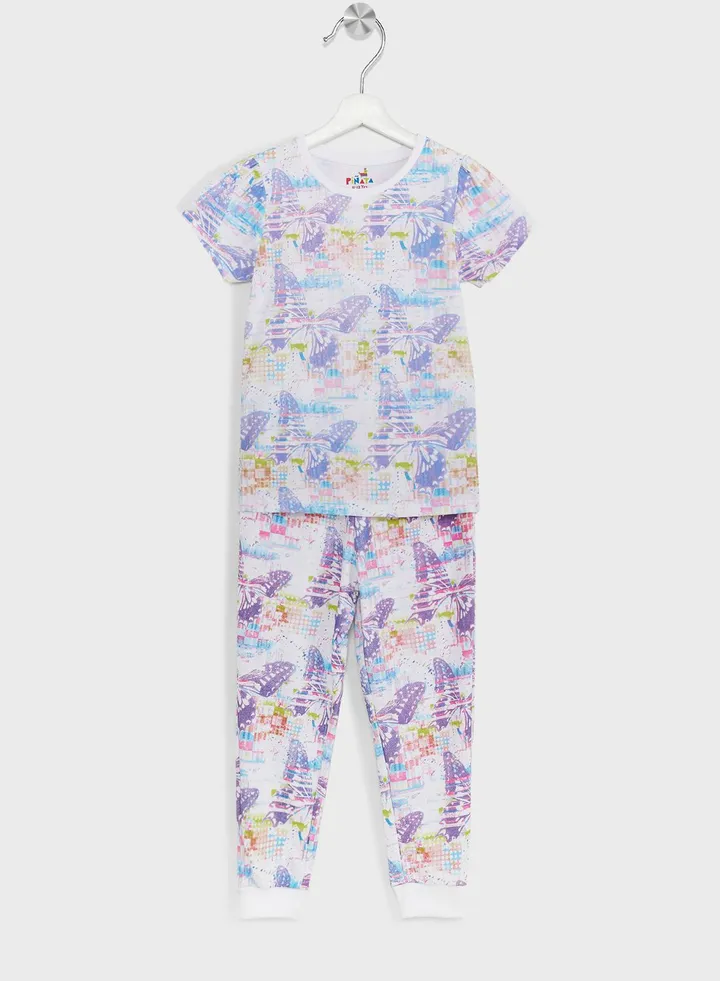 Casual T-Shirt & Joggers Set For Girls