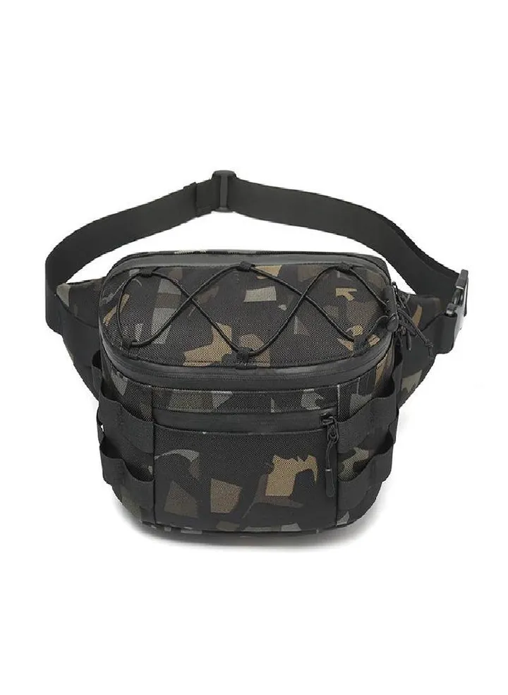 OZUKO New Men's Waist Bag Tactical Multifunctional Chest Bag Outdoor Sports Waterproof Men's Diagonal Bag