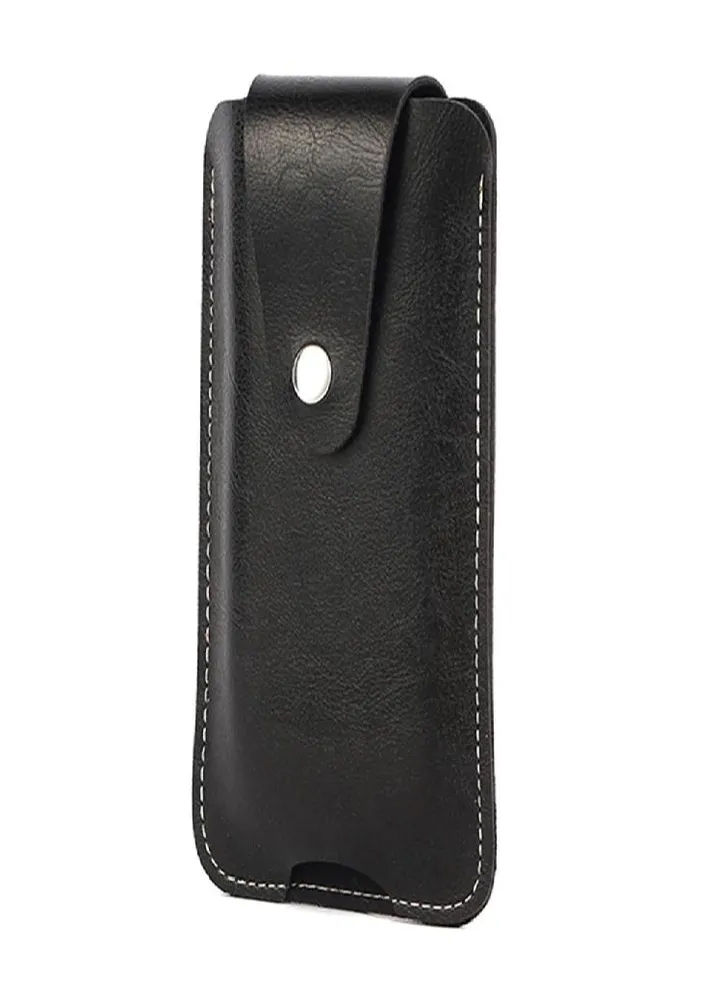 Men Fashion Waist Bag Casual Small Leather Card Holder Belt Fanny Purse