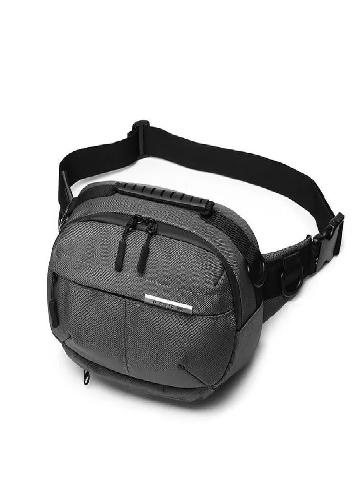 OZUKO New Waist Bag Outdoor Large Capacity Men's Satchel Sports Leisure Multifunctional Chest Bag Waist Bag