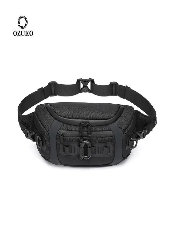 OZUKO New Sports Waist Bag Men's Multifunctional Chest Bag Tactical Small Chest Bag