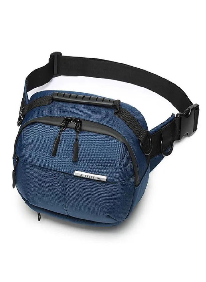 OZUKO New Waist Bag Outdoor Large Capacity Men's Satchel Sports Leisure Multifunctional Chest Bag Waist Bag