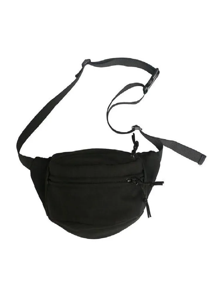 Men Crossbody Bag Casual Waist Pack Waterproof Sports Belt Phone Pouch Solid Color Nylon Unisex Chest Bags Hip Banana Bag