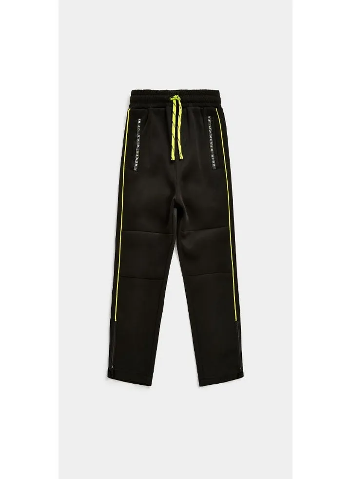 Black Zip Joggers