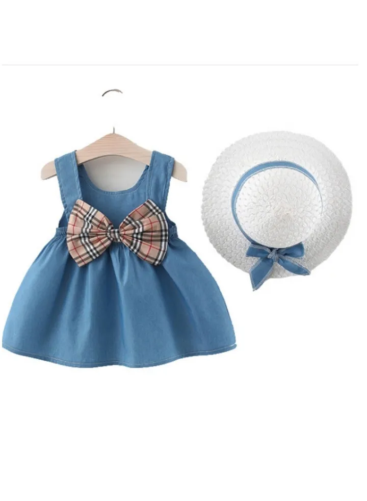 New Cotton Strap Printed Dress Sleeveless Skirt