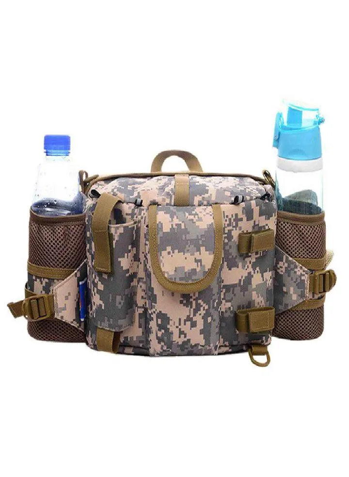 Tactical Camouflage Waist Waterproof Nylon Sports Belt Phone Coin Purse Water Cups Mini Pouch Bag