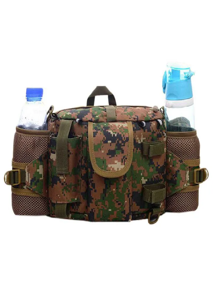 Tactical Camouflage Waist Waterproof Nylon Sports Belt Phone Coin Purse Water Cups Mini Pouch Bag