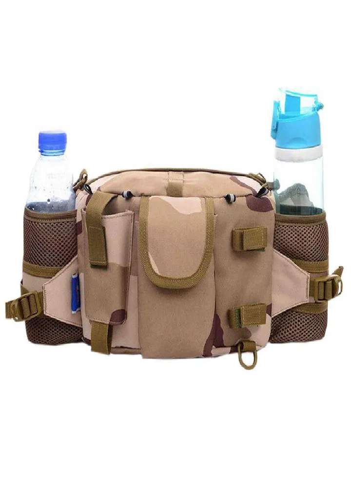 Tactical Camouflage Waist Waterproof Nylon Sports Belt Phone Coin Purse Water Cups Mini Pouch Bag