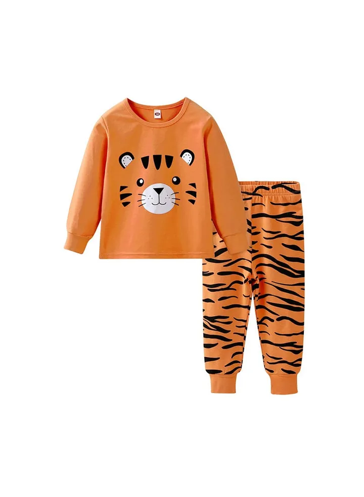 Children's Breathable Comfortable Cotton Cartoon Long Sleeve Set