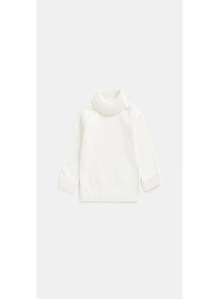 Grey Roll Neck Knitted Jumper