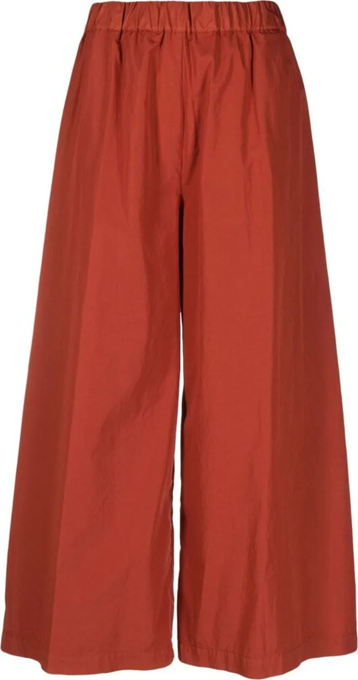 Wide-Leg Cropped Trousers