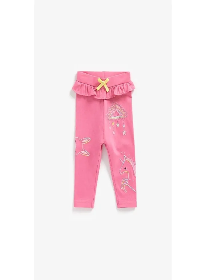 Pink Frilled Leggings