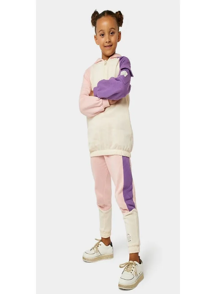 Pink Panel Joggers