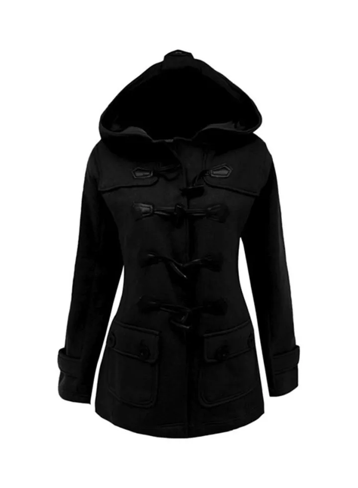 Solid Trench Coat Black