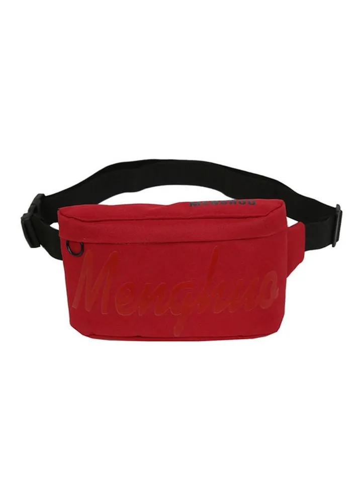 Zipper Closure Waistpack Red