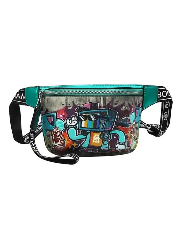 Printed Waistpack Green/Grey/Black