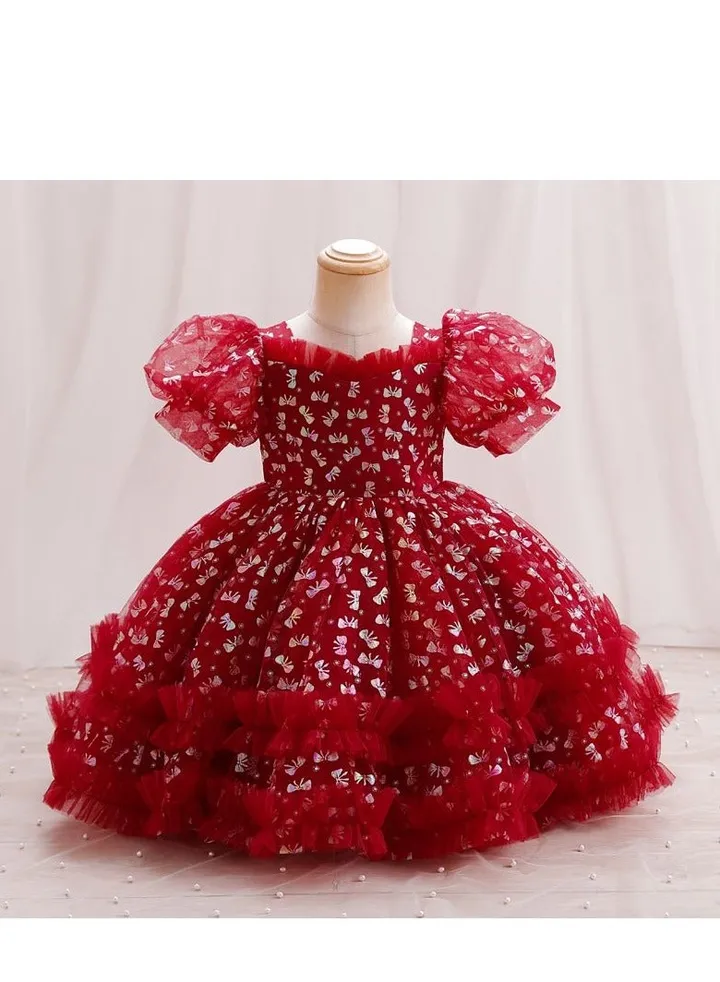New Girls' Puffy Dress Birthday Dress Dress
