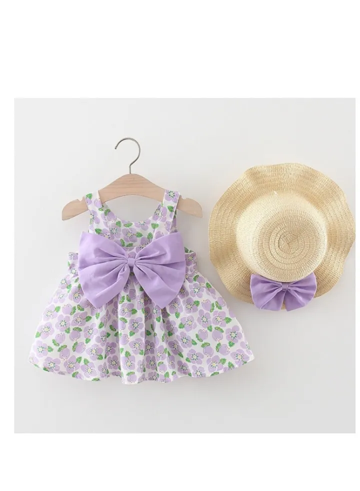 New Cotton Strap Printed Dress Sleeveless Skirt