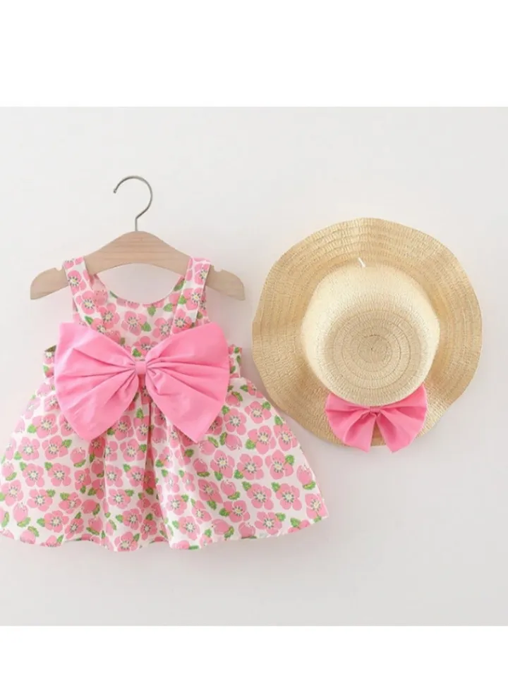 New Cotton Strap Printed Dress Sleeveless Skirt