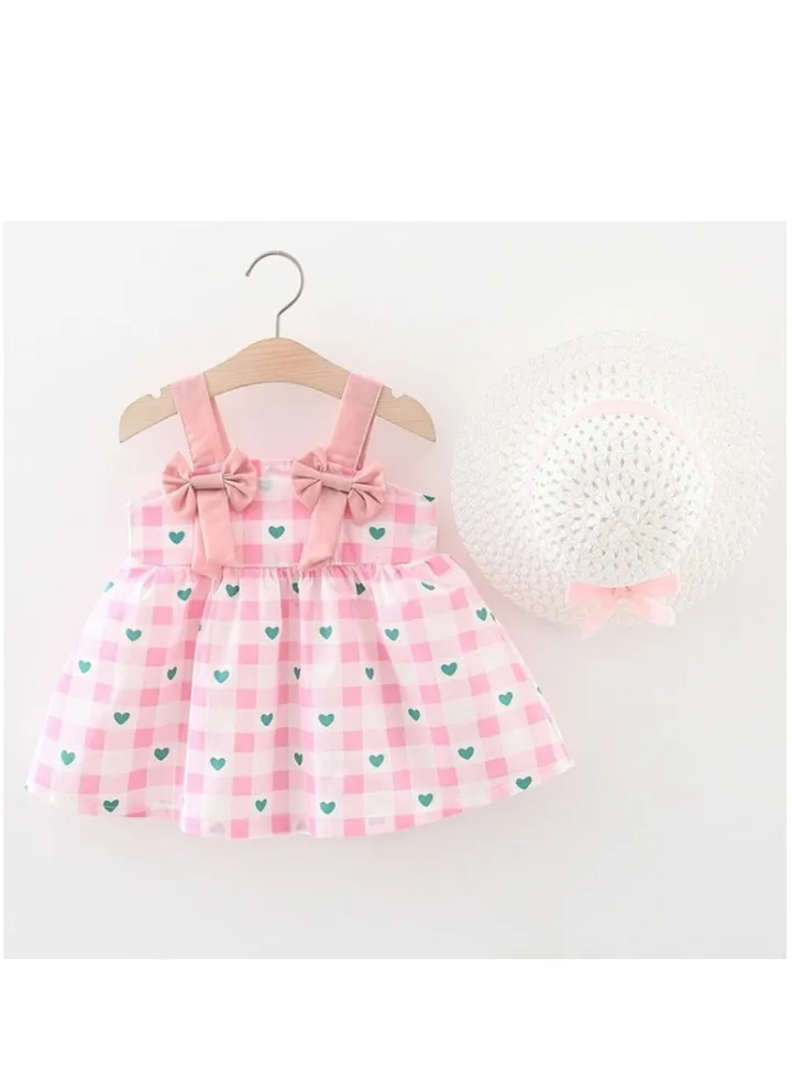 New Cotton Strap Printed Dress Sleeveless Skirt