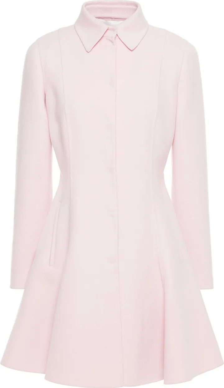 Flared wool and cashmere-blend felt coat