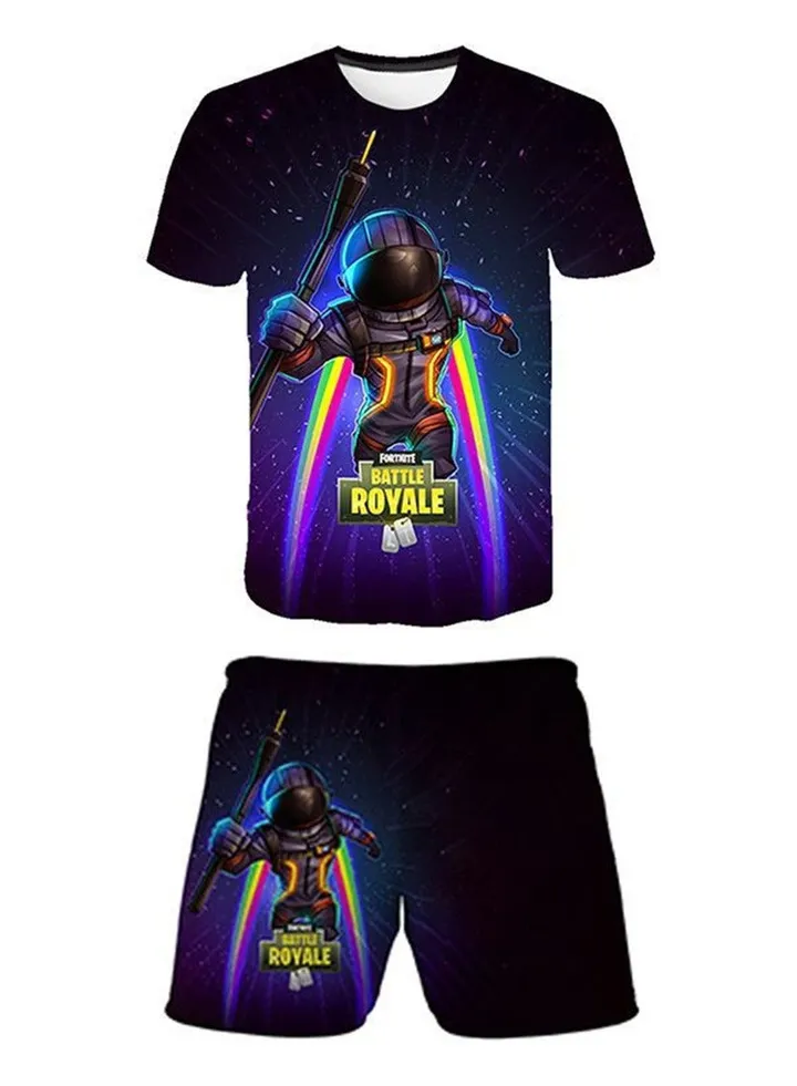 Game Fortnite set 3D digital printing personalized breathable children's T-shirt shorts set