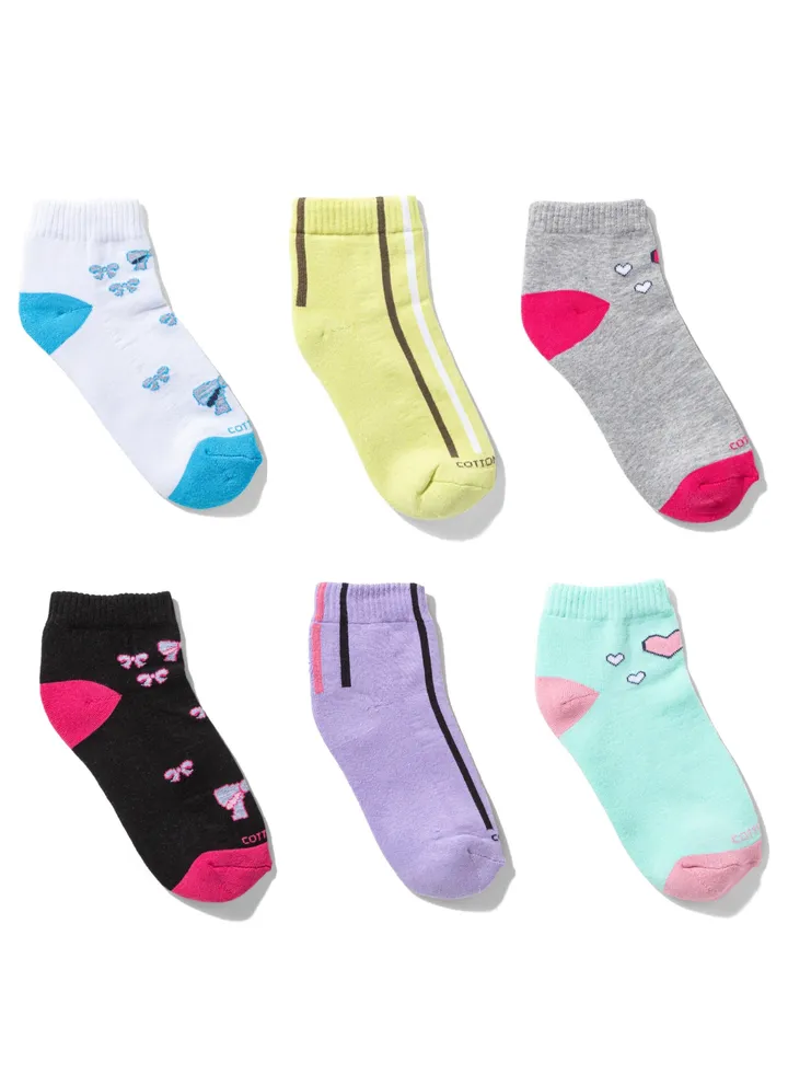 Pack of 6 Half Towel Cotton Socket Socks for Women