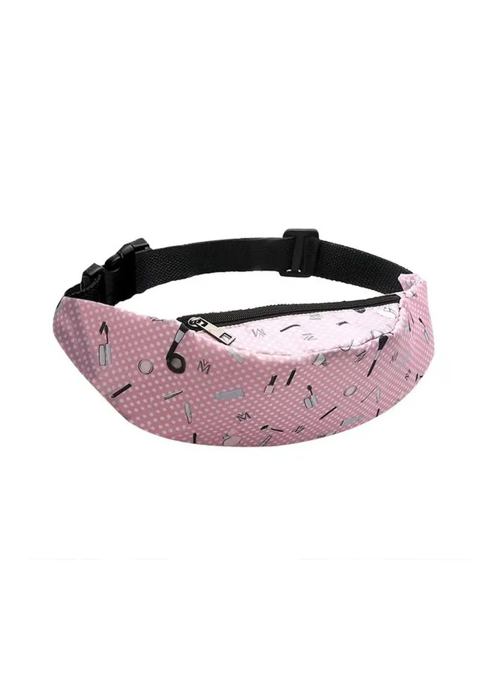 Printed Waist Bag Pink/Black