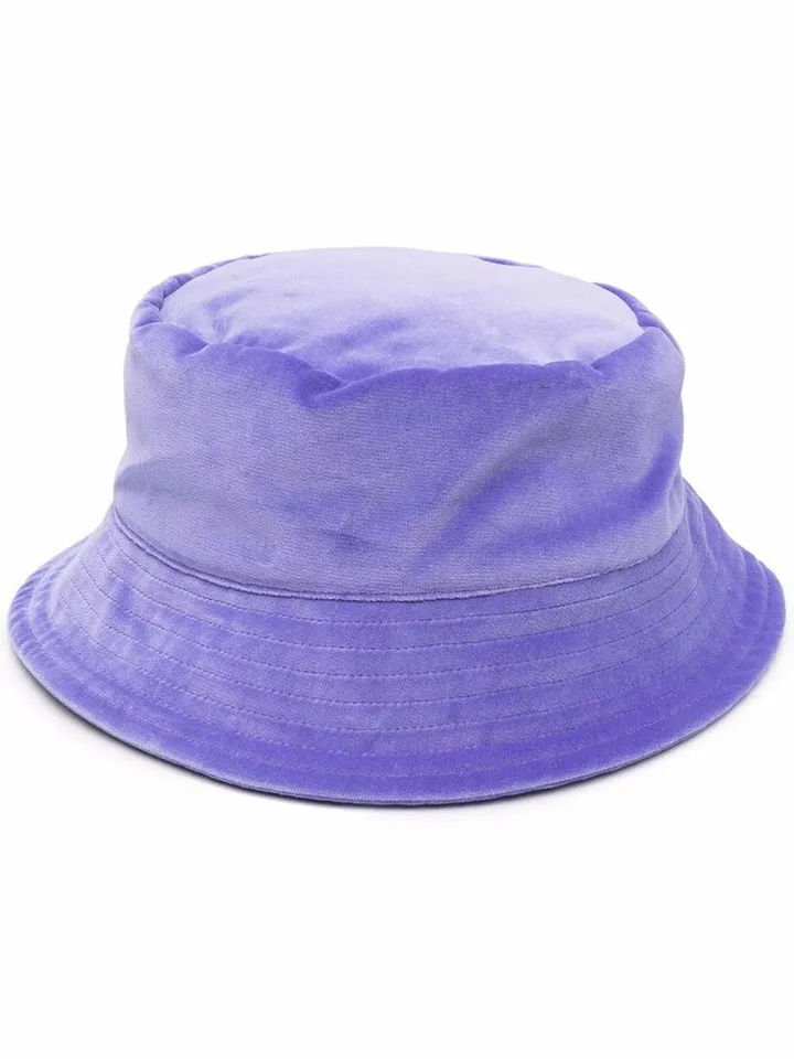 Velvet-Effect Bucket Hat