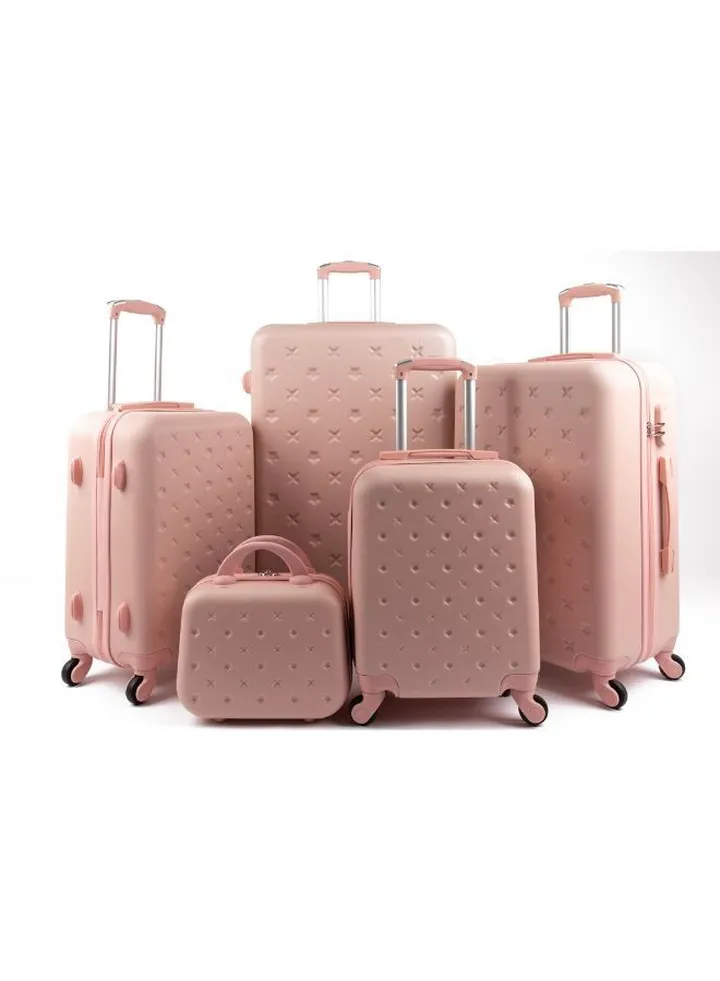 Luggage Trolley Bags set of 5 Pcs Pink