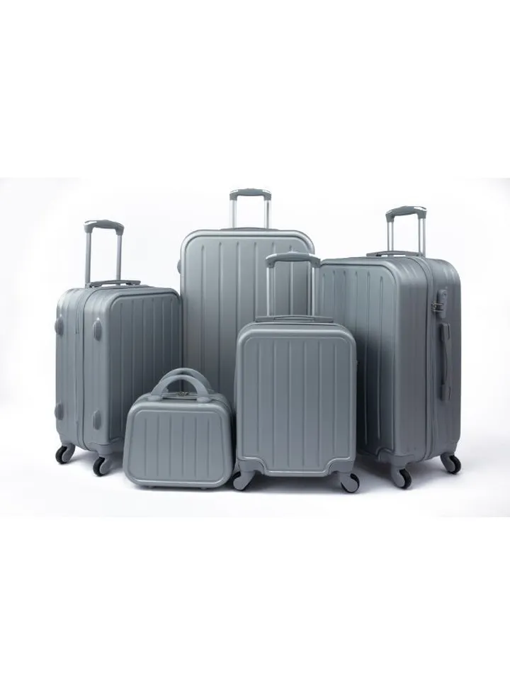 Limra Luggage Trolley Bags set of 5 Pcs Silver