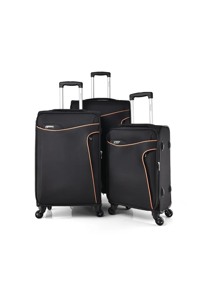 TRACK Luggage fabric set 3 pieces, 28/24/20 inch Black