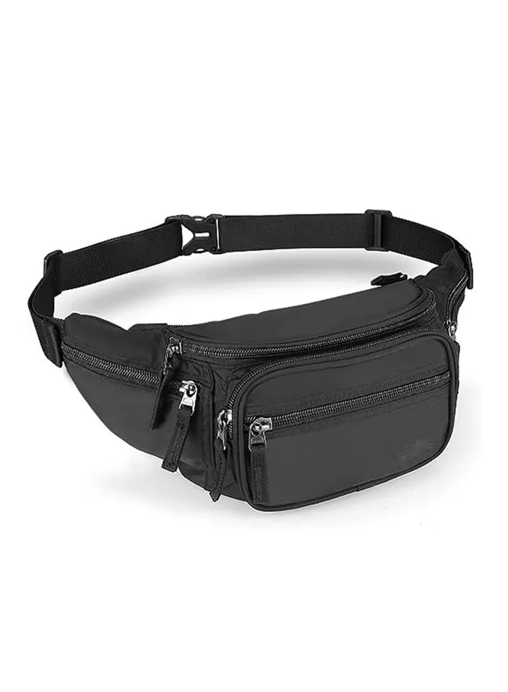 Waist Packs for Men Women, Waist Bag Hip Pack for Travel Hiking Running Outdoor Sports -Black