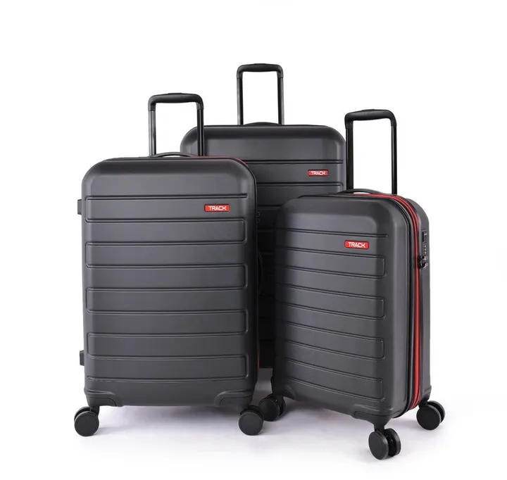 3 Piece Travel Trolley Bag Set Black