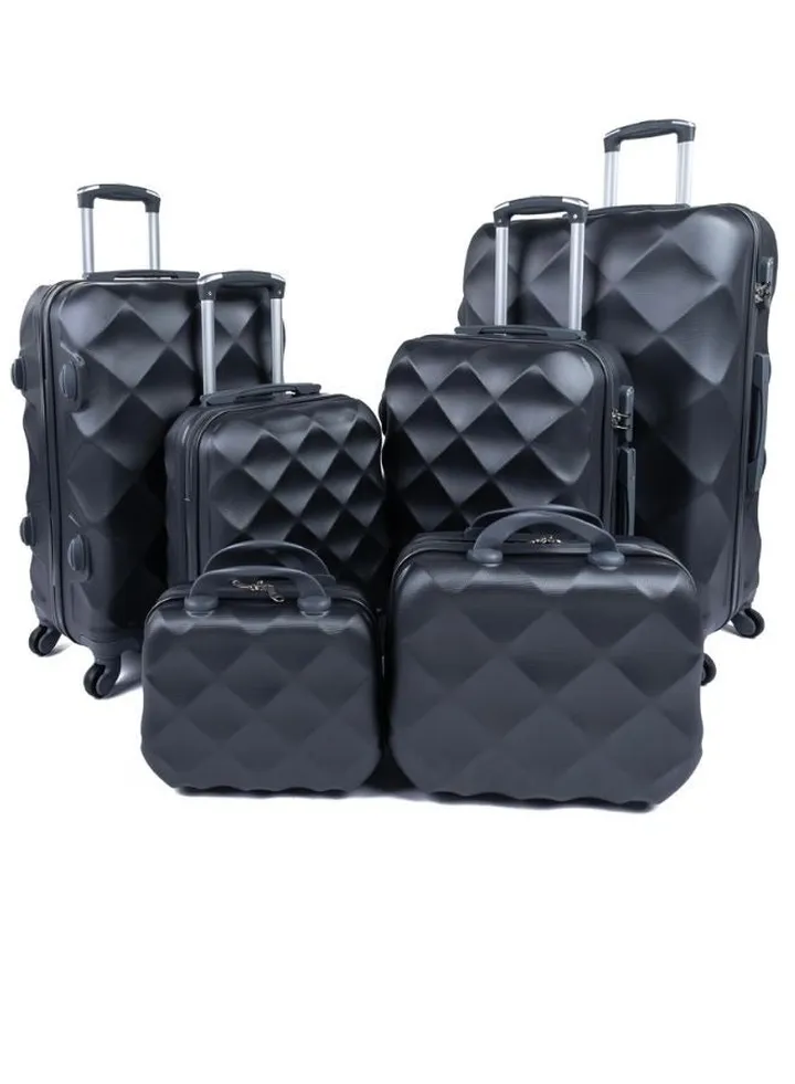 6-Piece Trolley Bags Luggage Set Grey