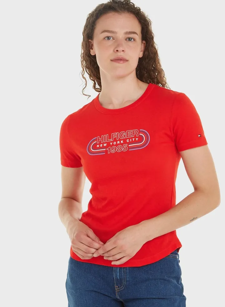 Crew Neck Graphic T-Shirt