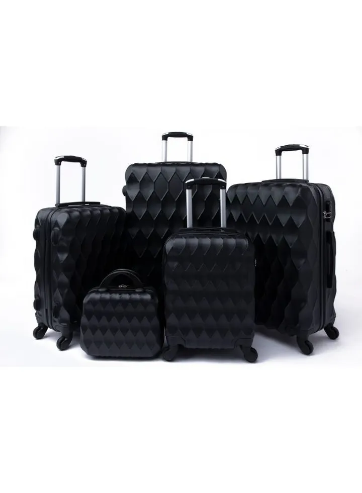 Limra Luggage Trolley Bags set of 5 Pcs ,Black